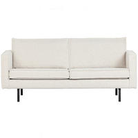 2,5-SITZER Rodeo in Bouclé Naturfarben  - Schwarz/Naturfarben, Design, Textil/Metall (190/85/86cm) - Livetastic