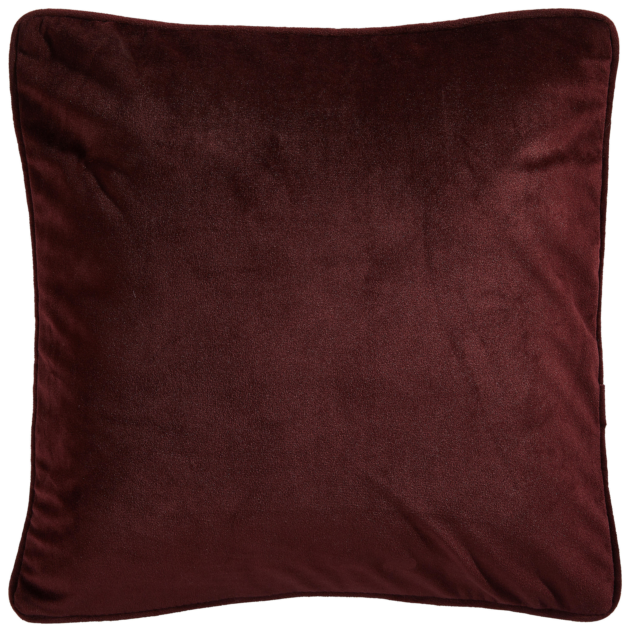 KISSENHÜLLE Zenato Samt Uni 40/40 cm - Bordeaux, Basics, Textil (40/40cm) - Ambiente