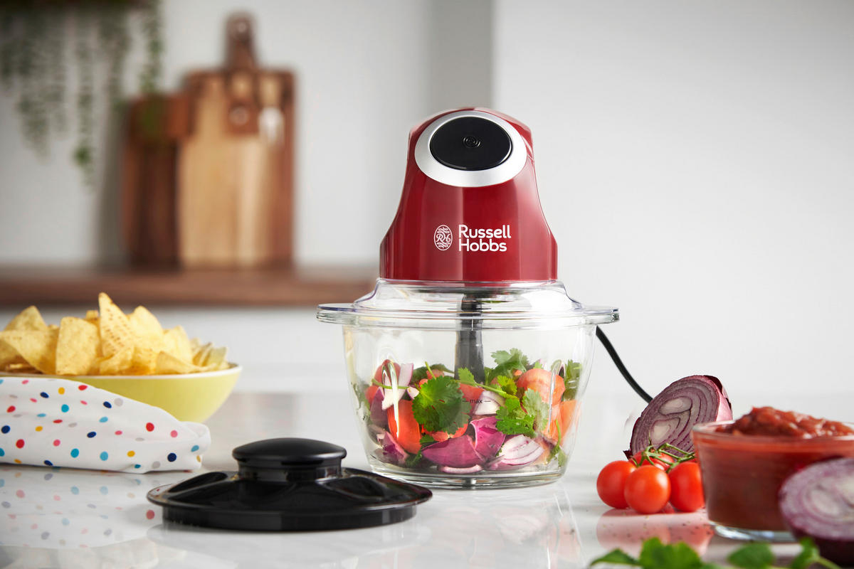 UNIVERSALZERKLEINERER  - Rot/Schwarz, Basics, Kunststoff (15,8/23,1/18,4cm) - Russell Hobbs