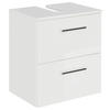 WASCHBECKENUNTERSCHRANK 45/49,8/33,3 cm  - Chromfarben/Weiß Hochglanz, KONVENTIONELL, Holzwerkstoff/Metall (45/49,8/33,3cm) - Sadena