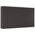 DREHTÜRENSCHRANK 400/223/61 cm,  in Graphitfarben, 8-türig  - Graphitfarben, Basics, Holzwerkstoff/Metall (400/223/61cm) - Novel
