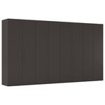 DREHTÜRENSCHRANK 400/223/61 cm,  in Graphitfarben, 8-türig  - Graphitfarben, Basics, Holzwerkstoff/Metall (400/223/61cm) - Novel