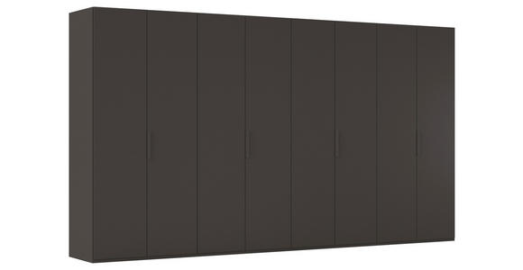 DREHTÜRENSCHRANK 400/223/61 cm,  in Graphitfarben, 8-türig  - Graphitfarben, Basics, Holzwerkstoff/Metall (400/223/61cm) - Novel