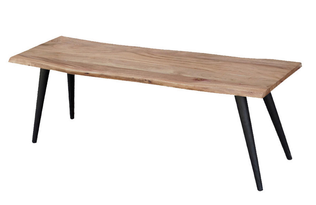 KLUPA  crna, boje bagrema  drvo, metal      - boje bagrema/crna, Design, drvo/metal (135/45/40cm) - Ambia Home