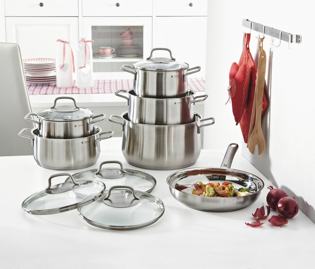 KOCHTOPFSET Brilliant 6-teilig  - Klar/Edelstahlfarben, Design, Glas/Metall - WMF