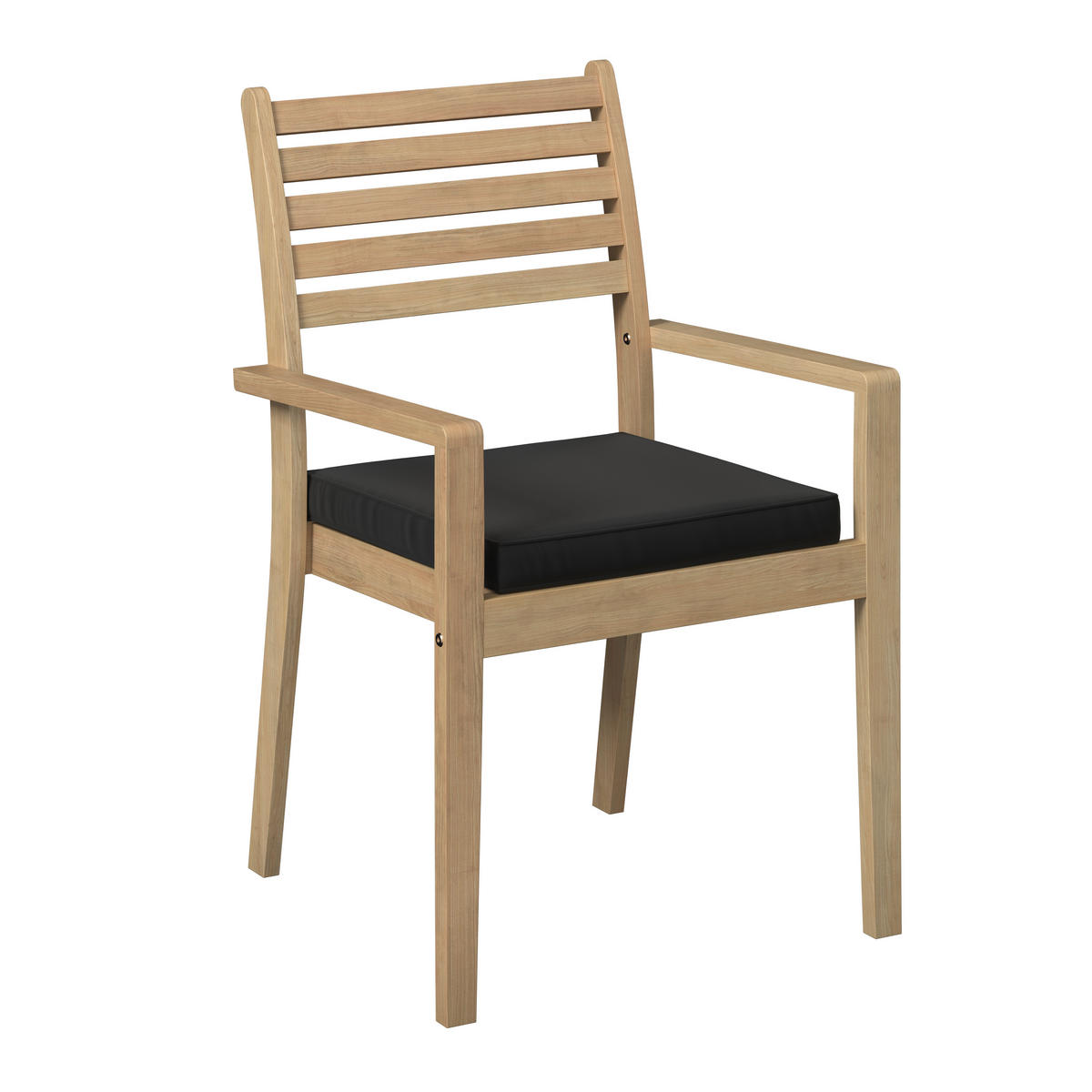 GARTENTISCHGRUPPE Akazie massiv  - Teakfarben, Natur, Holz/Kunststoff (160/75/90cm) - Ambia Garden