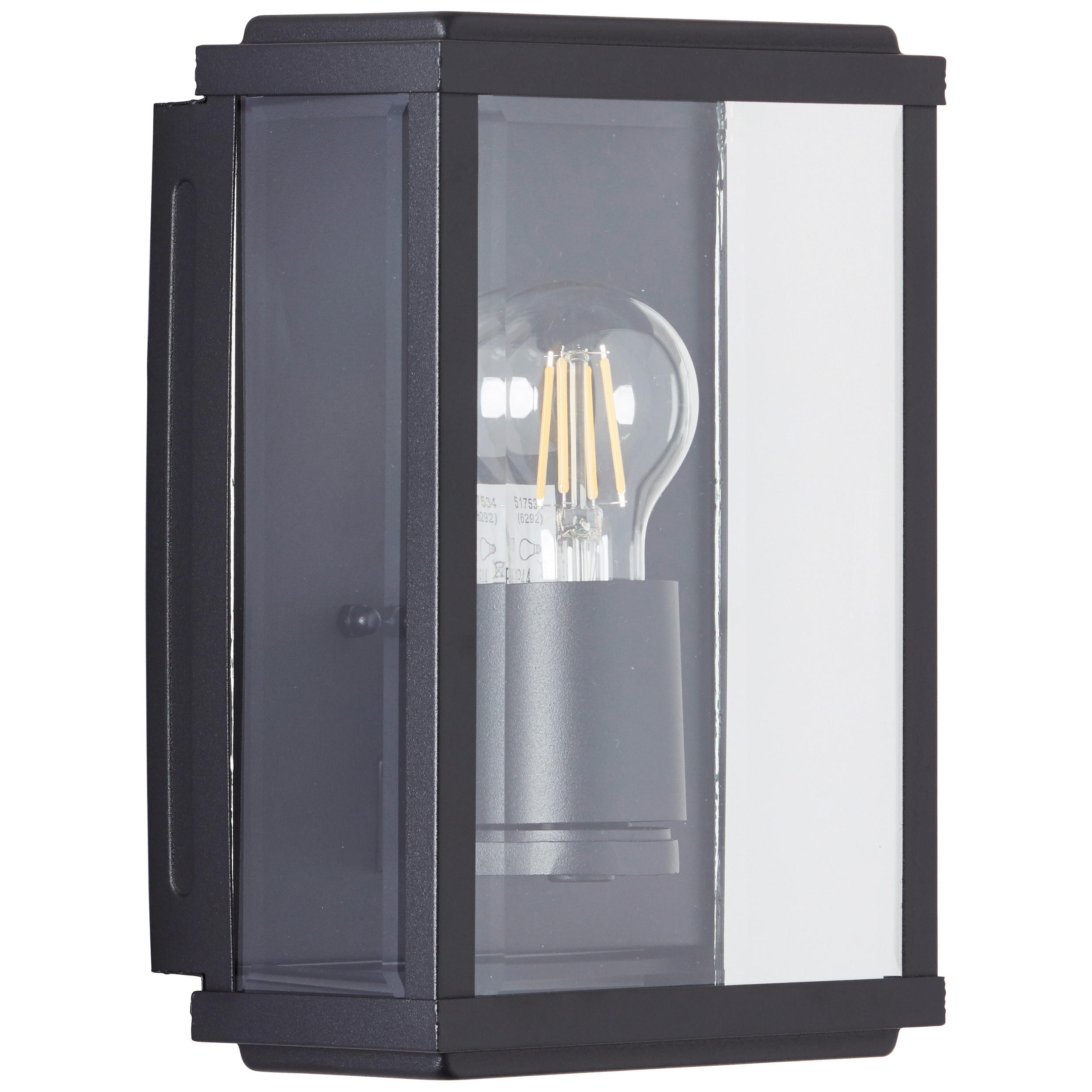 ZIDNA SVJETILJKA VANJSKA  - crna, Trend, staklo/metal (16/25/11cm)
