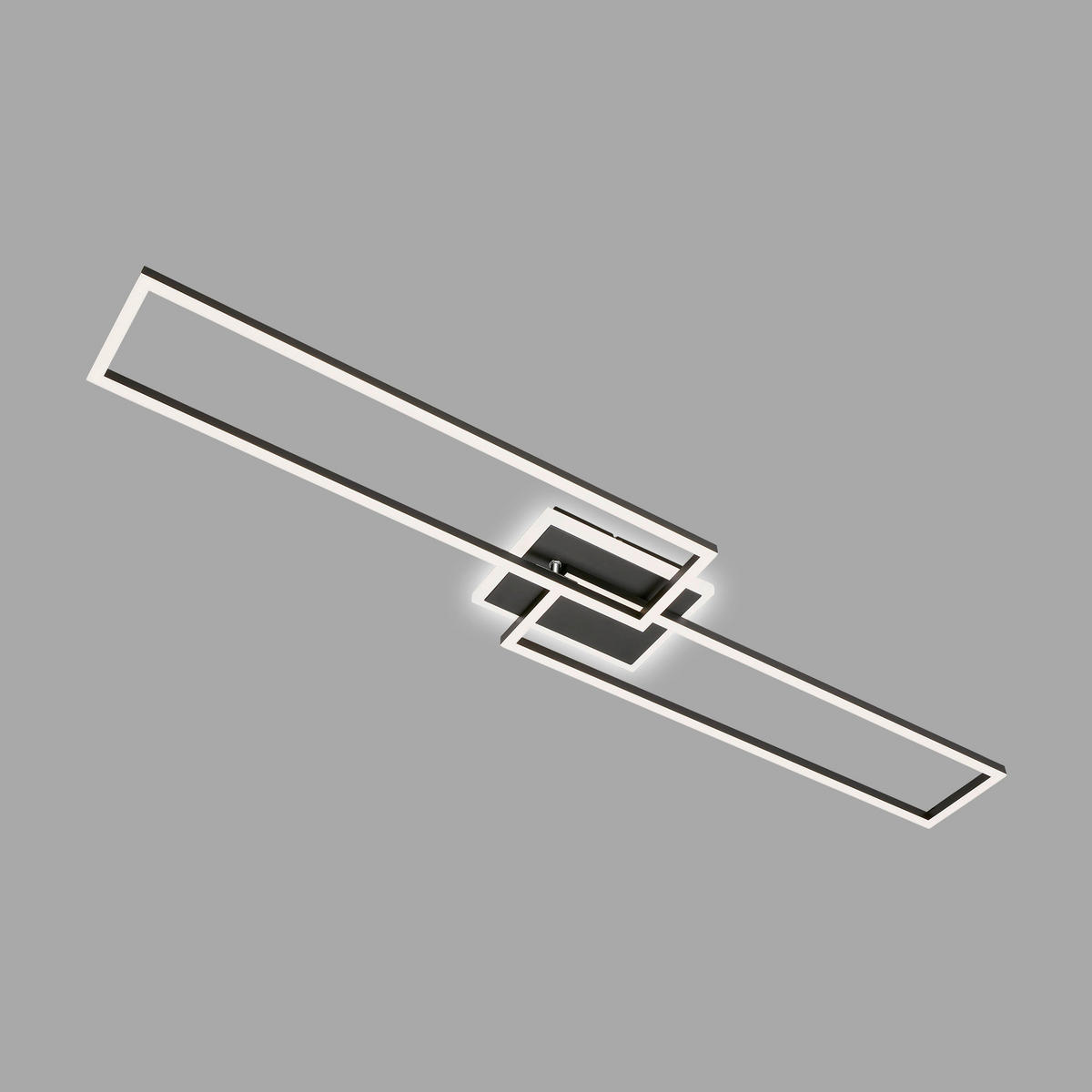 LED PLAFONJERA  - crna, Dizajnerski, metal/plastika (110/24,8/8cm)