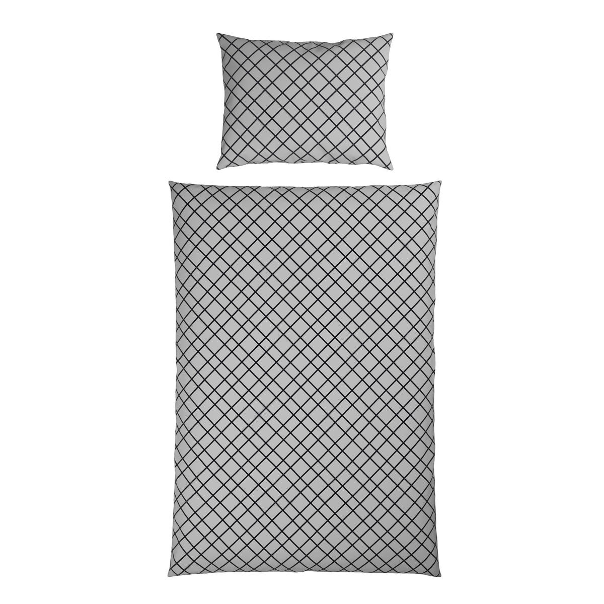 POSTEĽNÁ BIELIZEŇ, flanel, sivá, 140/200 cm - sivá, Konventionell, textil (140/200cm) - Esposa