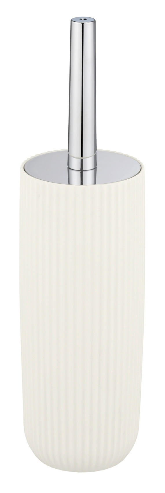 WC-BÜRSTENGARNITUR - Chromfarben/Weiß, Basics, Kunststoff (10/36,5/10cm) - Wenko