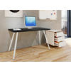 SKRIVBORD 138/80/70 cm  i antracit, vit  - vit/antracit, Modern, metall/trämaterial (138/80/70cm) - MID.YOU