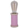 TISCHLEUCHTE 7/12 cm   - Pink/Naturfarben, Design, Holz/Textil (7/12cm) - Näve