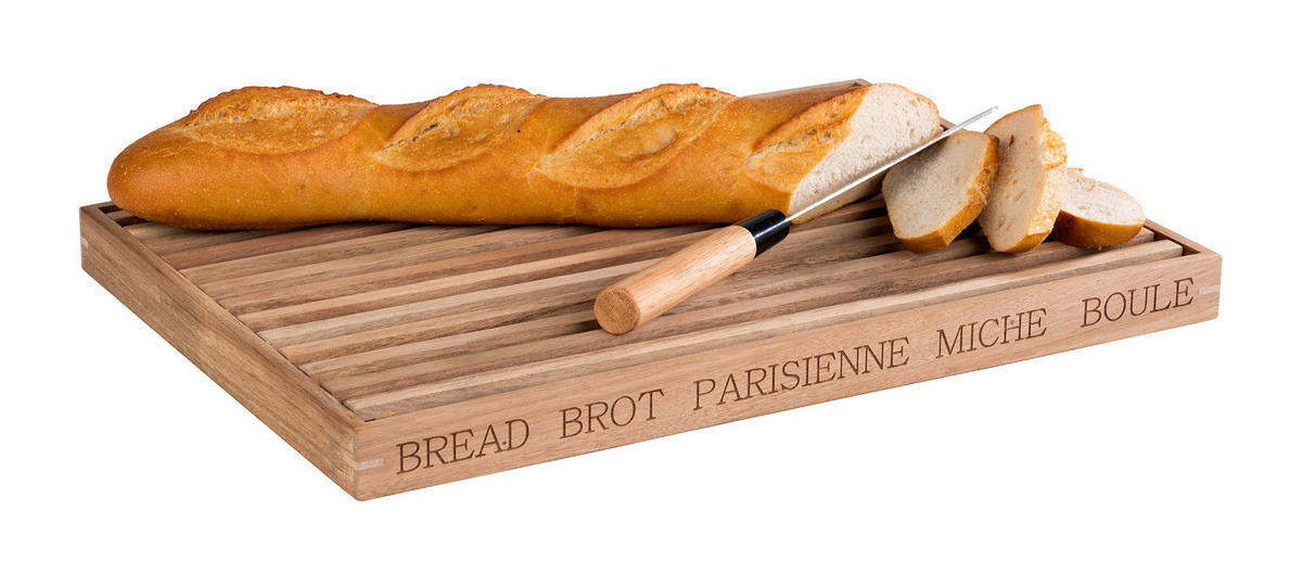 SCHNEIDEBRETT Holz Akazie LETTER  - Karamell, Basics, Holz (48/34/3,5cm)