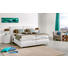 BOXSPRINGBETT Flachgewebe 180/200 cm INKL. Matratze, Topper - Beige/Alufarben, KONVENTIONELL, Textil/Metall (180/200cm) - Dieter Knoll