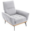 SESSEL in Flachgewebe Creme, Eichefarben  - Eichefarben/Creme, Design, Holz/Textil (92/87/95cm) - Stylife