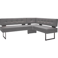 ECKBANK 200/158 cm Mikrofaser Grau   - Schwarz/Grau, Design, Textil/Metall (200/158cm) - Dieter Knoll