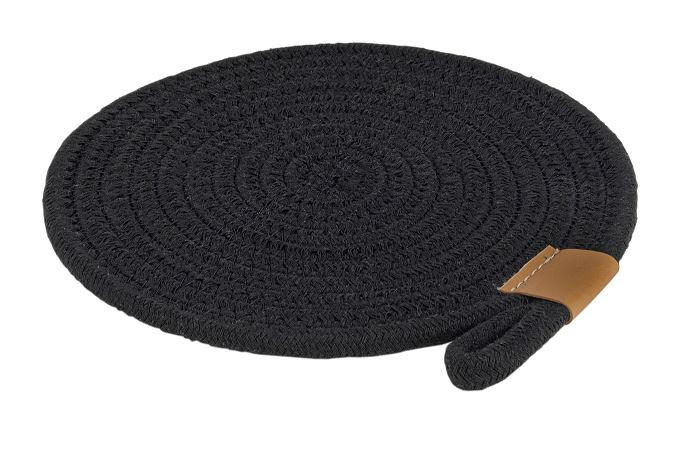 PODLOŽKA POD HRNEC - černá, Design, textil (20/20/1cm) - Justinus
