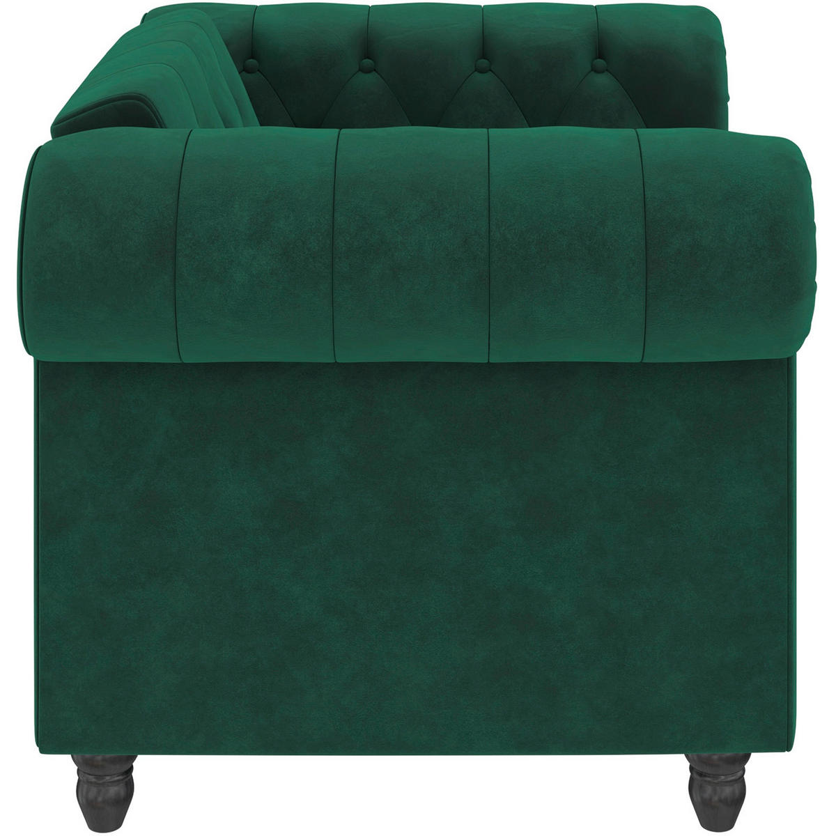 SESSEL in Velours Dunkelgrün  - Dunkelgrün/Schwarz, Basics, Holz/Textil (111/83/87cm) - Livetastic