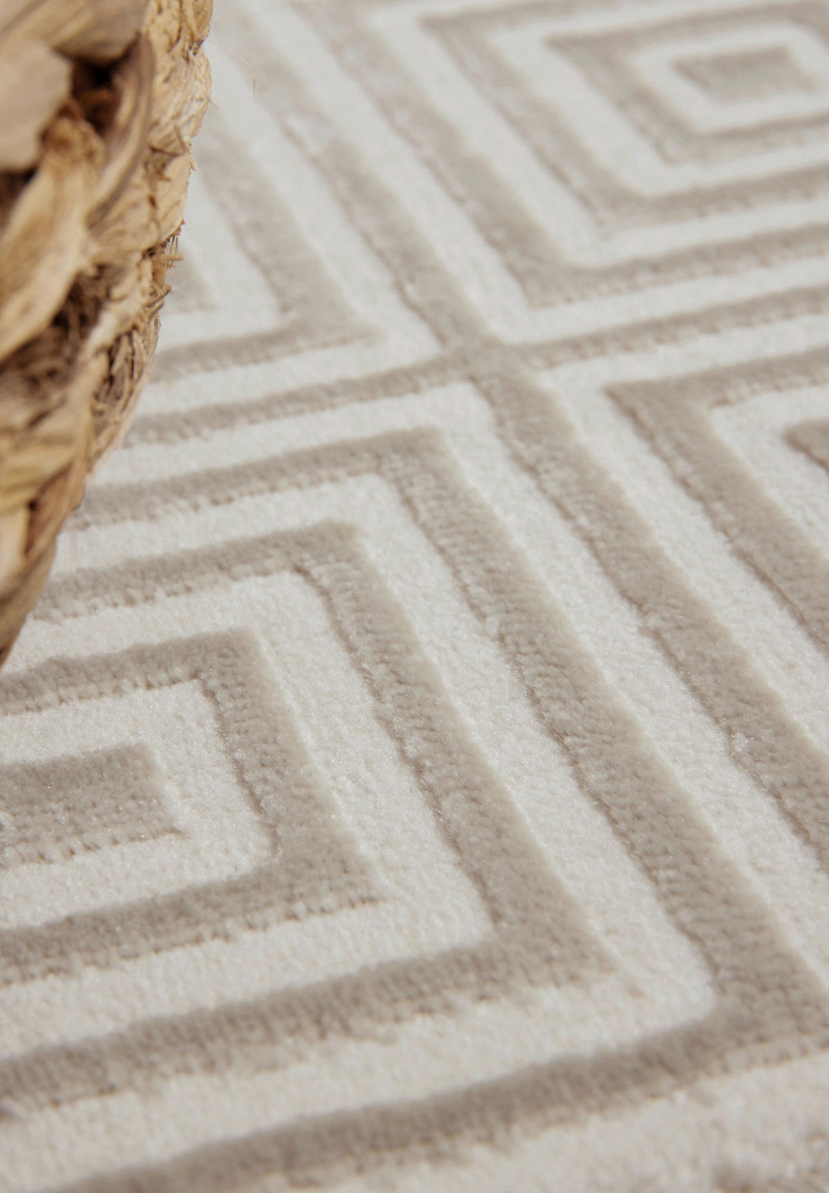 LÄUFER 80/240 cm Perles  - Creme/Weiß, Basics, Kunststoff (80/240cm) - Elle Decoration