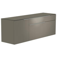 LOWBOARD  in 160/65/45 cm  - Alufarben/Grau, Design, Glas/Holzwerkstoff (160/65/45cm) - Moderano