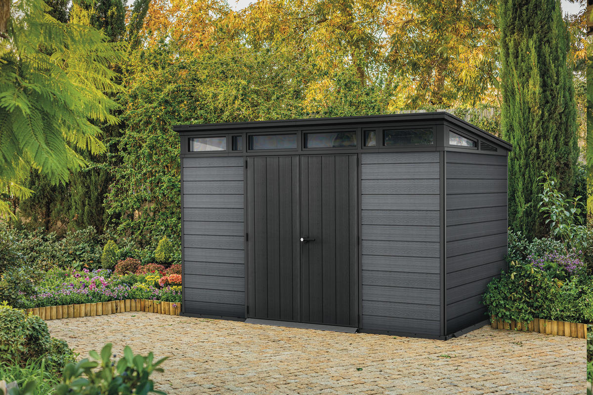 ZÁHRADNÝ DOMČEK   - tmavosivá, Basics, plast (342/226/218cm) - Ambia Garden