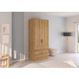 DREHTÜRENSCHRANK in Eichefarben - Eichefarben, Design, Holzwerkstoff/Kunststoff (101/223/60cm) - Novel