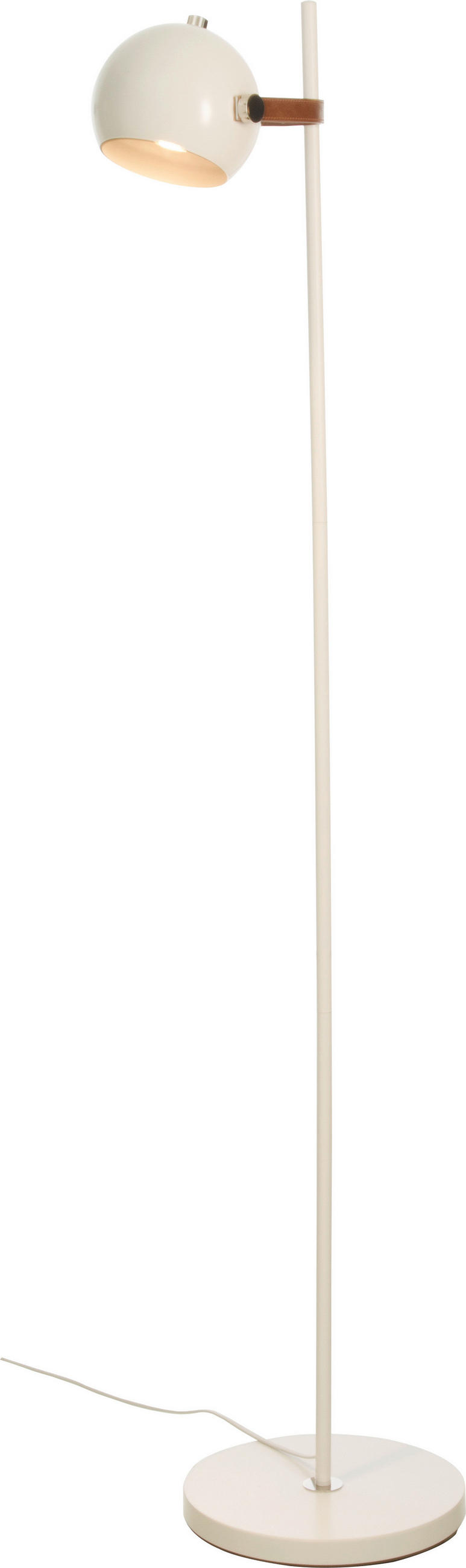 GOLVLAMPA  26/147,5/37 cm   - vit/kromfärg, Design, metall/textil (26/147,5/37cm)