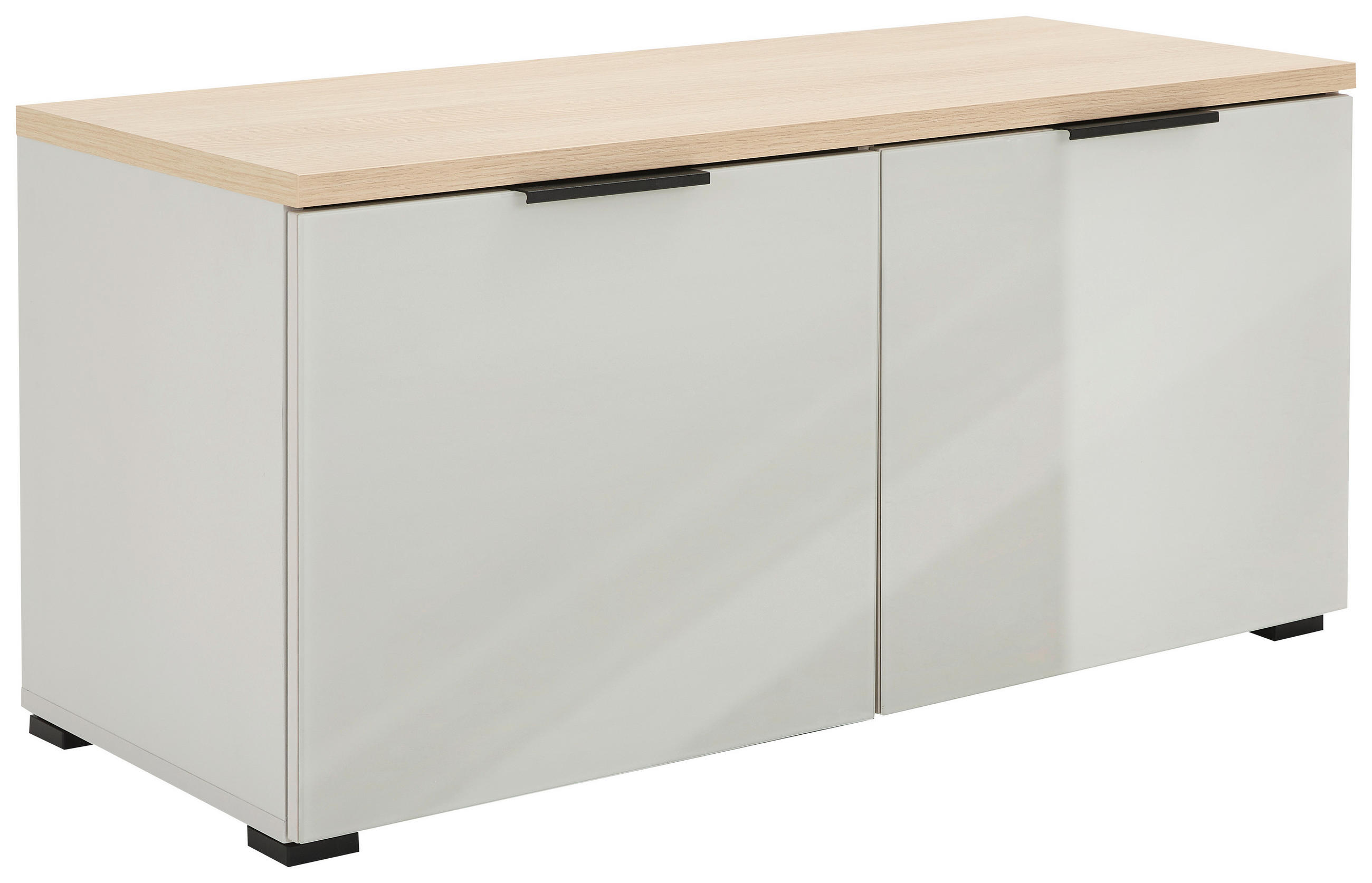 GARDEROBENBANK  in 97/47/40 cm  - Kaschmir/Eichefarben, Design, Glas/Kunststoff (97/47/40cm) - Voleo