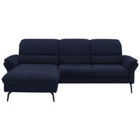 ECKSOFA in Flachgewebe Blau  - Blau/Schwarz, Konventionell, Textil/Metall (181/260cm) - Beldomo Speed