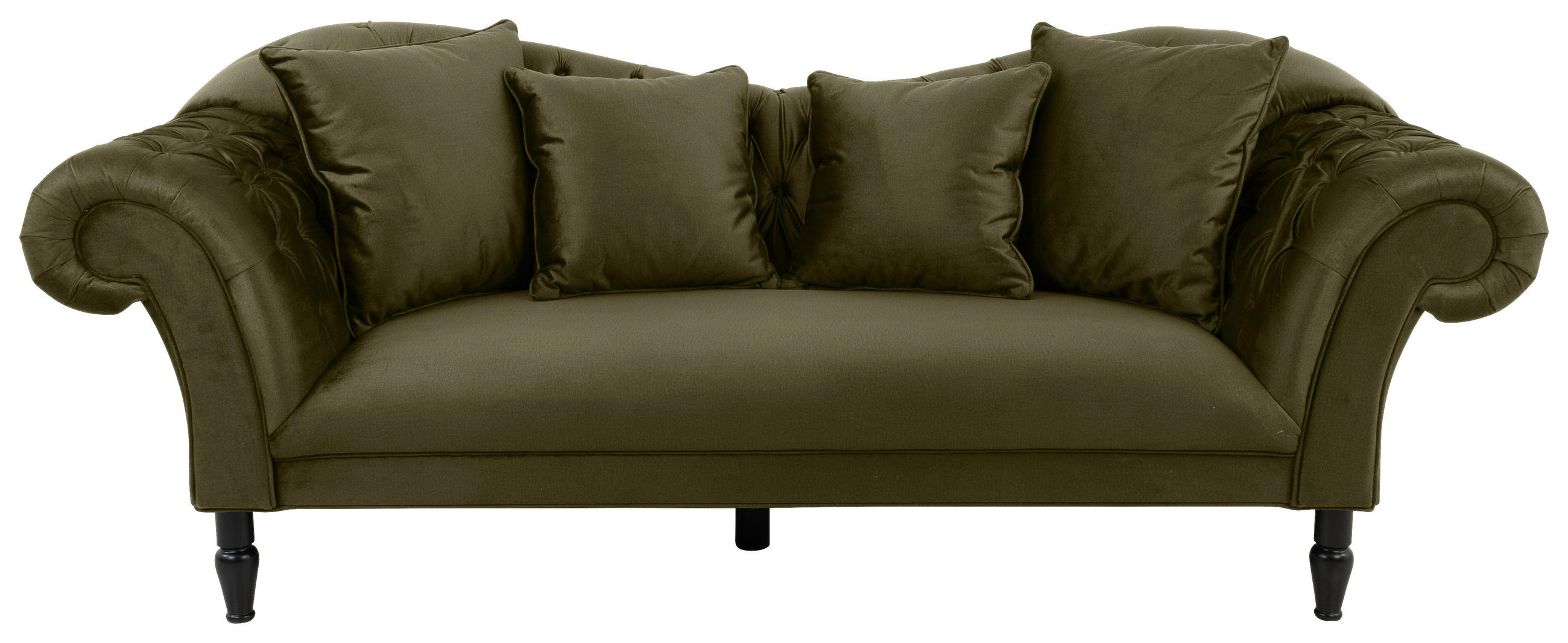 Mid.you 3-Sitzer-Sofa Olivgrün 242x91x104 cm