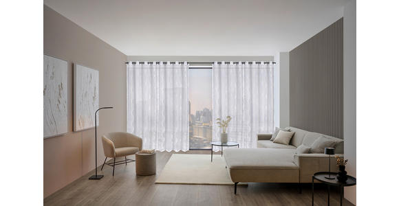 ÖSENSCHAL MELLOW transparent 140/245 cm   - Weiß, Design, Textil (140/245cm) - Dieter Knoll