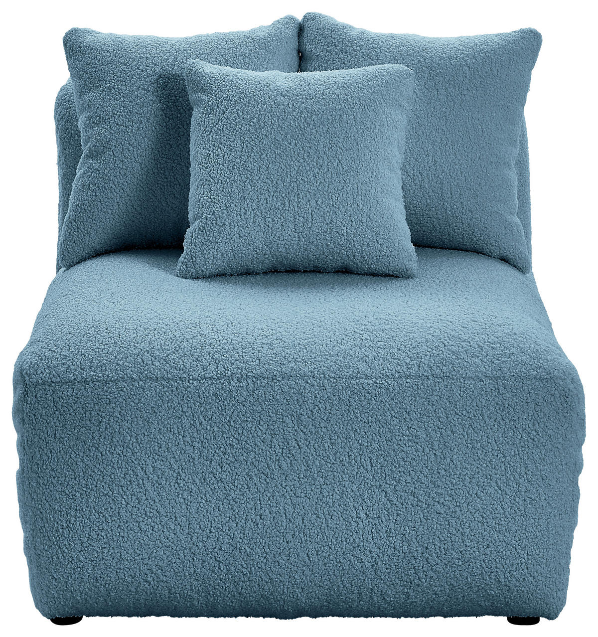 SOFAELEMENT BLOOM Flachgewebe, Teddystoff Blau  - Blau, Trend, Textil (85/70/122cm) - Livetastic