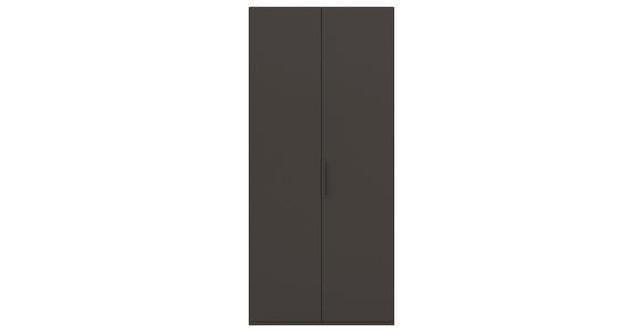 DREHTÜRENSCHRANK 101/223/61 cm,  in Graphitfarben, 2-türig  - Graphitfarben, Basics, Holzwerkstoff/Metall (101/223/61cm) - Novel