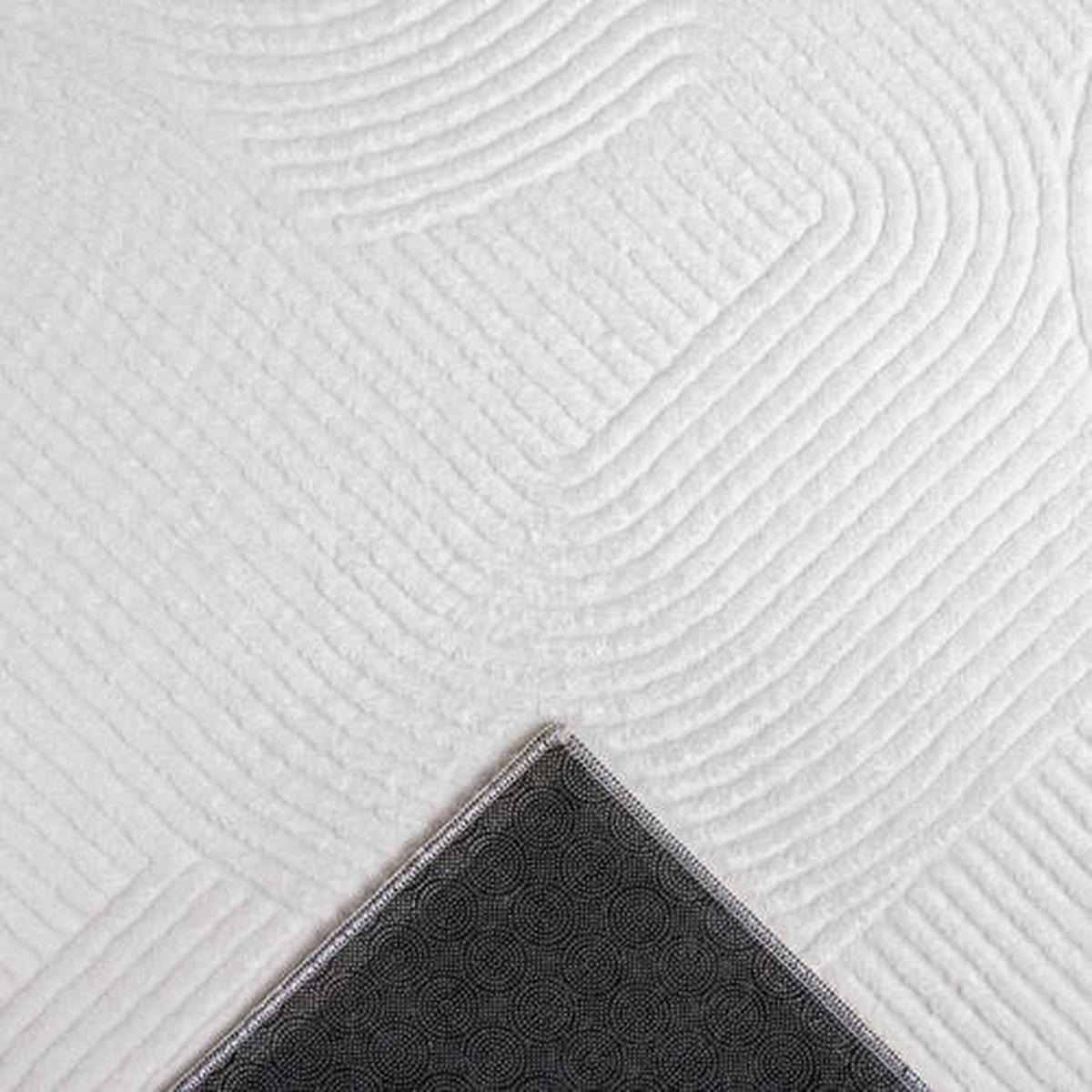 WEBTEPPICH 140/200 cm Stilo Weiß  - Weiß, KONVENTIONELL, Textil (140/200cm)