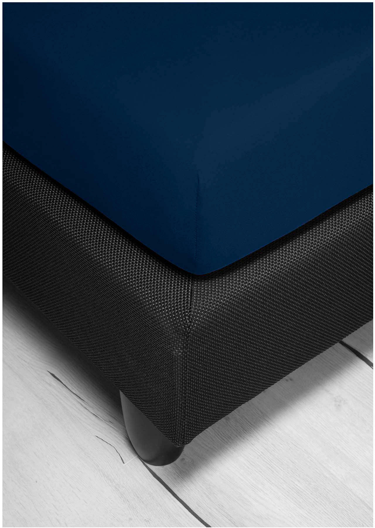 SPANNBETTTUCH Jersey  - Dunkelblau, KONVENTIONELL, Textil (190/200cm) - Bierbaum