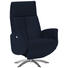 RELAXSESSEL in Textil, Leder Blau - Chromfarben/Blau, Design, Leder/Textil (71/105/75cm) - Welnova RELAXSESSEL in Textil, Leder Blau - Chromfarben/Blau, Design, Leder/Textil (71/105/75cm) - Welnova