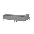 ECKSOFA  in Webstoff Silberfarben  205/280 cm  - Silberfarben/Schwarz, Design, Textil/Metall (205/280cm) - Xora