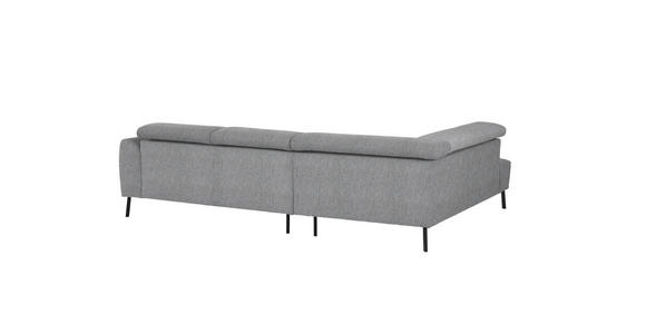 ECKSOFA  in Webstoff Silberfarben  205/280 cm  - Silberfarben/Schwarz, Design, Textil/Metall (205/280cm) - Xora