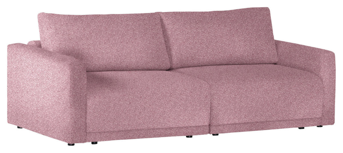 2,5-SITZER Flachgewebe Beere  - Beere/Schwarz, Design, Kunststoff/Textil (240/70/125cm) - Livetastic