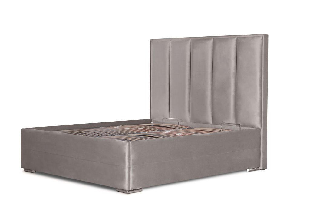 TAPACIRANI KREVET 180/200 cm      - boja hroma, Osnovno, drvo/pločasti materijal (180/200cm) - Hom`in
