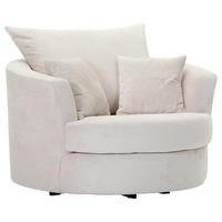 SESSEL in Plüsch Weiß  - Schwarz/Weiß, KONVENTIONELL, Textil/Metall (115/72/115cm) - Carryhome