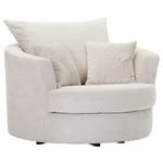 SESSEL in Plüsch Weiß  - Schwarz/Weiß, KONVENTIONELL, Textil/Metall (115/72/115cm) - Carryhome