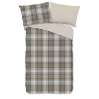 BETTWÄSCHE 2-teilig Good Morning Flanell, Biber 140/200 cm  - Blau/Perlmutt, Basics, Textil (140/200cm)