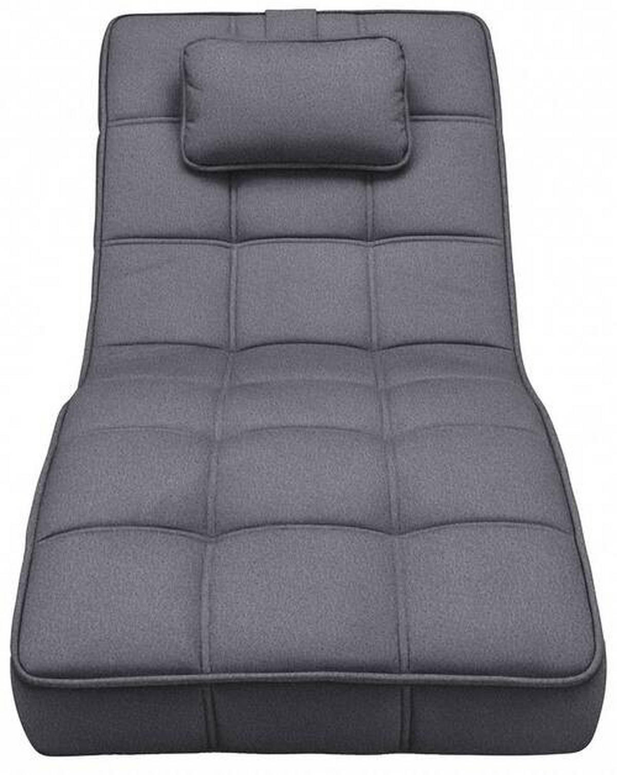 RELAXLIEGE in Webstoff Grau  - Schwarz/Grau, Design, Textil/Metall (74/86/162cm) - Hom`in