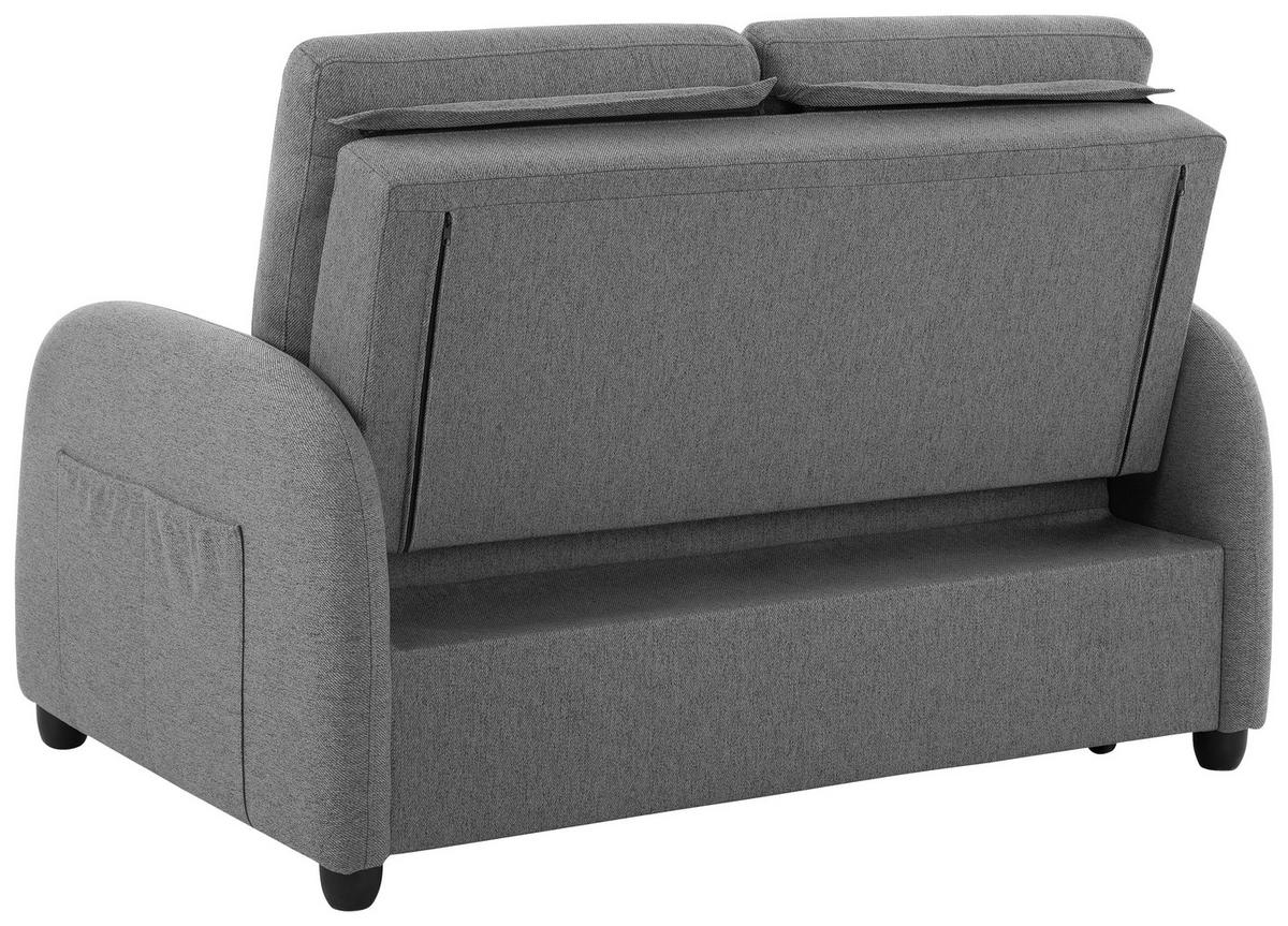 SCHLAFSOFA in Textil Dunkelgrau  - Dunkelgrau/Schwarz, Design, Kunststoff/Textil (140/94/95cm) - Livetastic