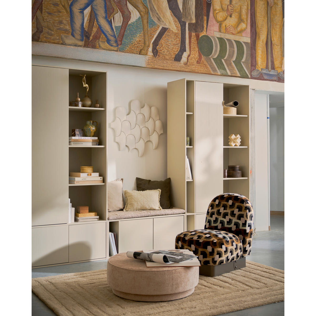 LOWBOARD Settle down 108/50/44 cm  stehend  - Grau, Design, Holz (108/50/44cm) - Livetastic