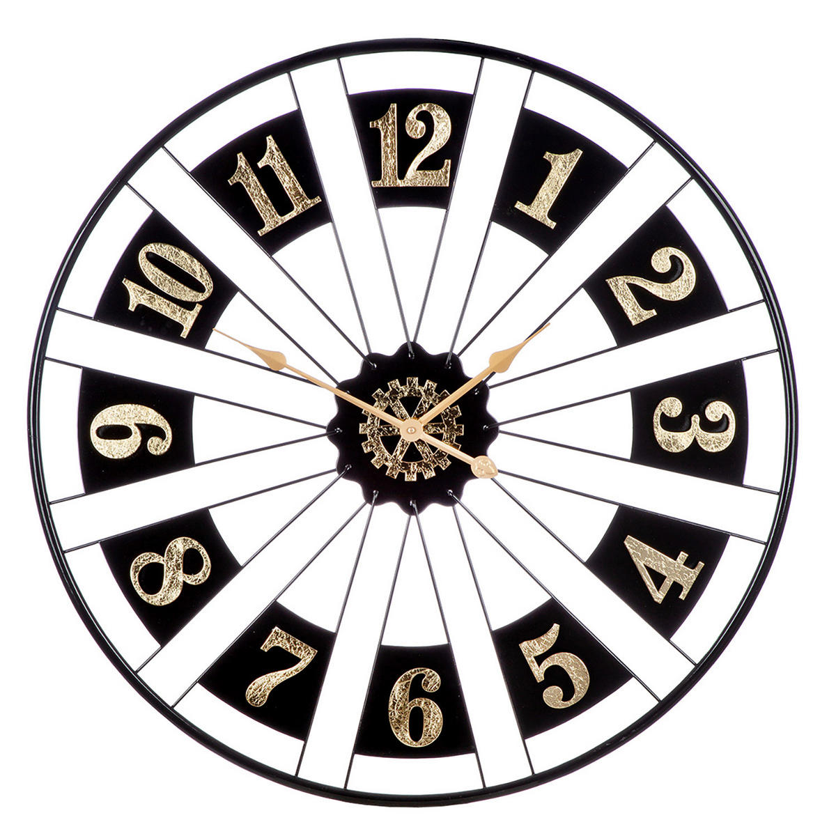 WANDUHR Passage Schwarz, Goldfarben  - Goldfarben/Schwarz, LIFESTYLE, Metall (80/4,5cm)