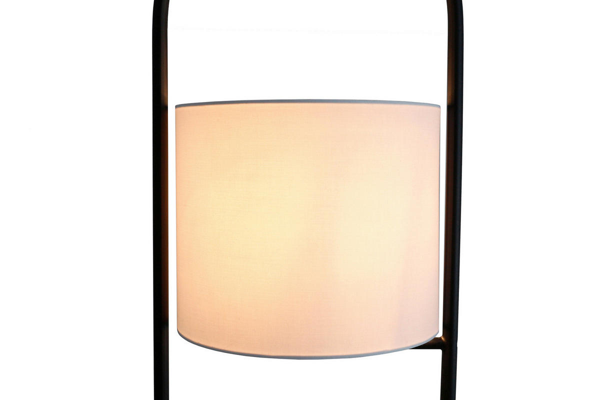 STEHLEUCHTE  40/153/40 cm   - Schwarz/Naturfarben, Design, Holz/Textil (40/153/40cm) - P & B