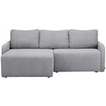 ECKSOFA in Cord Grau  - Schwarz/Grau, KONVENTIONELL, Kunststoff/Textil (217/146cm) - Carryhome