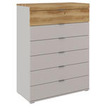 KOMMODE  in 90/122,9/46,5 cm  - Eichefarben/Hellgrau, MODERN, Holz/Holzwerkstoff (90/122,9/46,5cm) - Xora